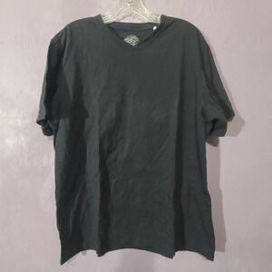 Prana V Neck T Shirt‎ Dark Gray Women's XL Fair Trade Certified Yoga